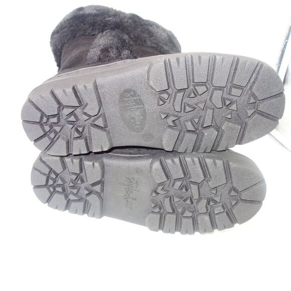 NEW Style & Co. Witty Black Suede Winter Snow Boots Shoes Women's Size 5 - Picture 6 of 8